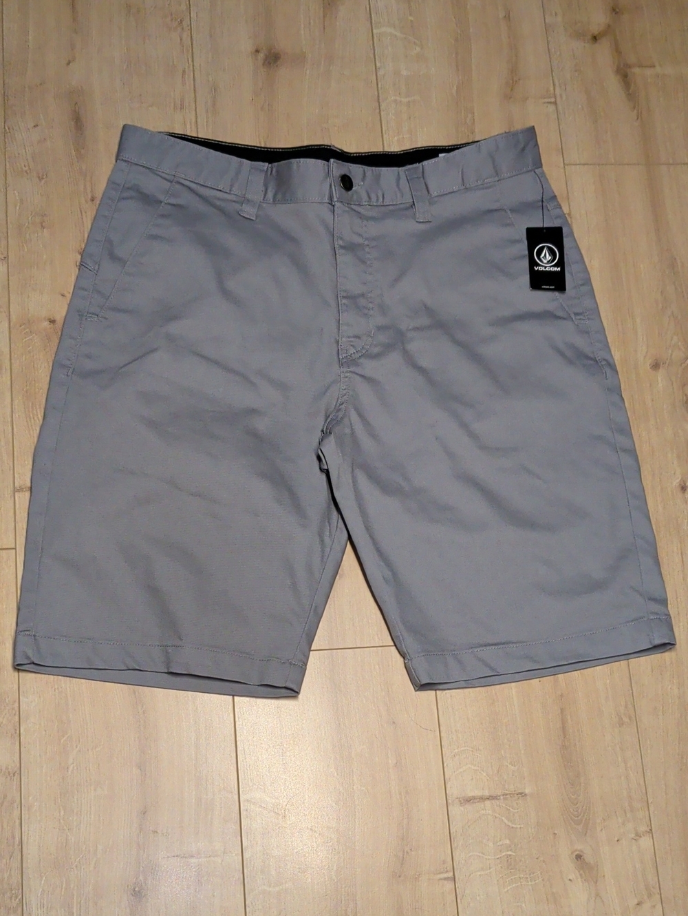 Volcom Men’s Light Gray Chino Shorts - Stretchy
